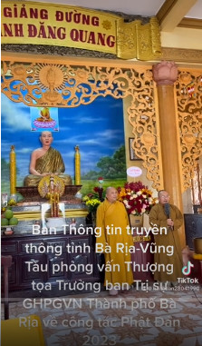 BAN THÔNG TIN TRUYỀN THÔNG TỈNH BR-VT PHỎNG VẤN TT. THÍCH NGUYÊN BÌNH VỀ CÔNG TÁC CHUẨN BỊ PHẬT ĐẢN TẠI TP. BÀ RỊA 2023